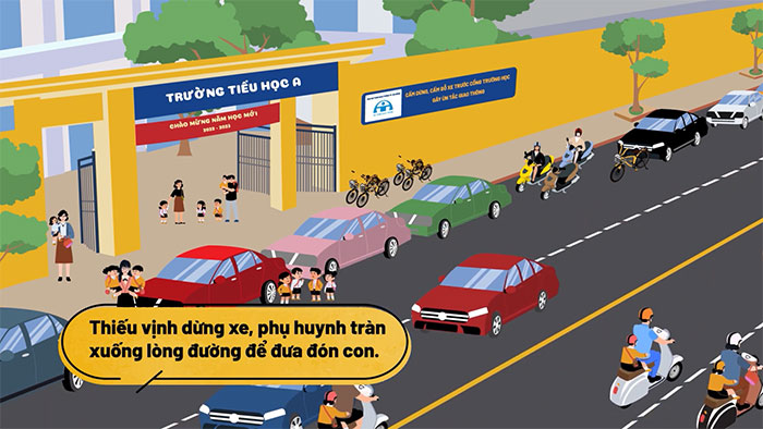 An toàn giao thông nơi cổng trường