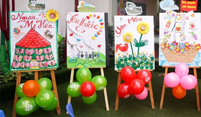 Tình nghĩa thầy trò: Trình bày các tiết mục, sản phẩm (báo tường…) nhân ngày 20.11