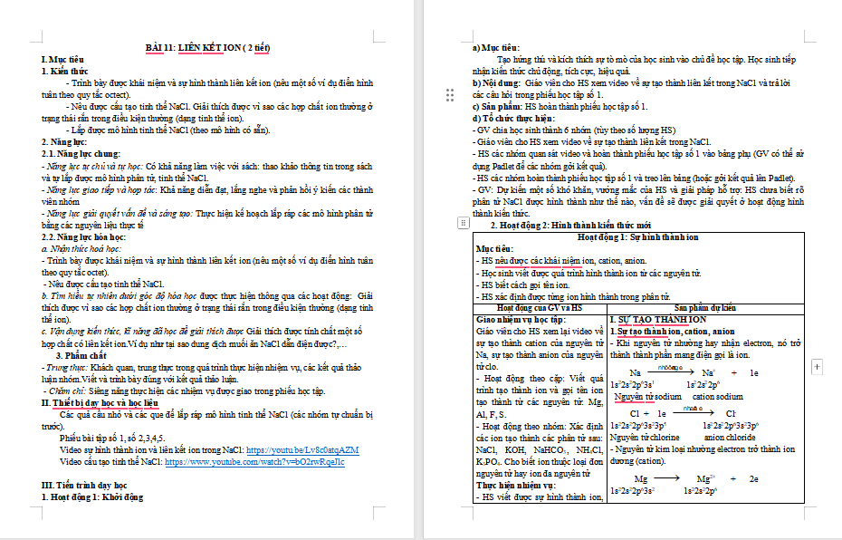 PowerPoint Hóa 10 Bài 11: Liên kết ion