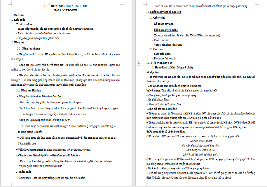 Hóa học 10 Bài 4: Ôn tập chương 1