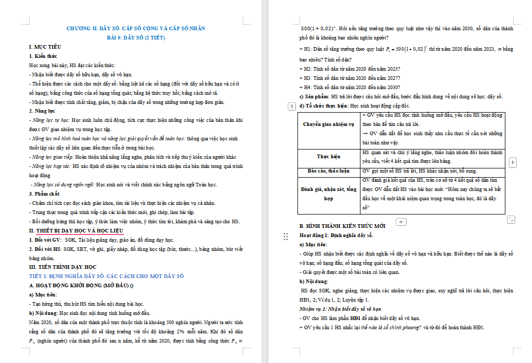 Giáo án Toán 11 Bài 6 Kết nối tri thức