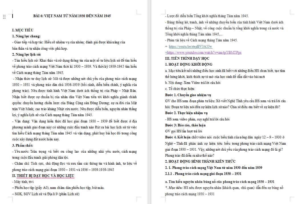 Giáo án PowerPoint Lịch sử 9 Cánh diều Bài 6