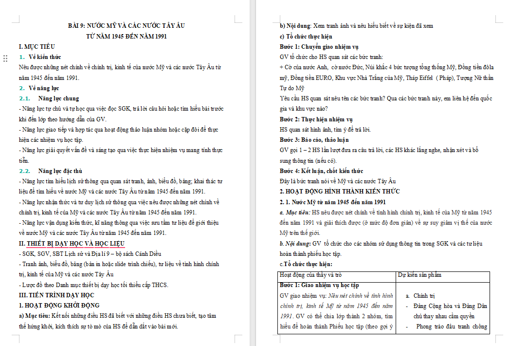 Giáo án PowerPoint Lịch sử 9 Cánh diều Bài 9