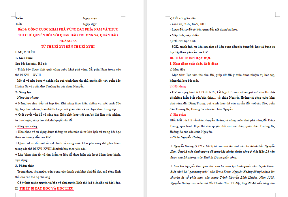 Giáo án PowerPoint Lịch sử 8 Kết nối tri thức Bài 6