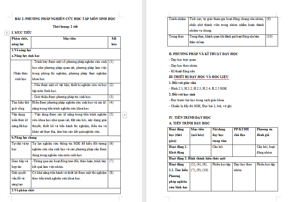 Giáo án PowerPoint Sinh học 10 Bài 2 Kết nối tri thức