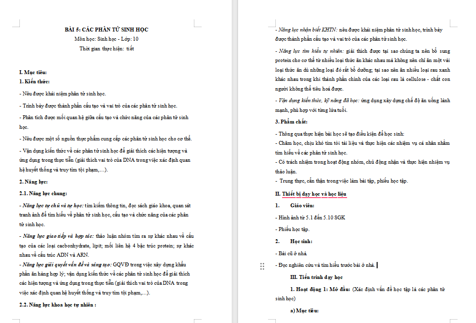 Giáo án PowerPoint Sinh học 10 Bài 5 Kết nối tri thức