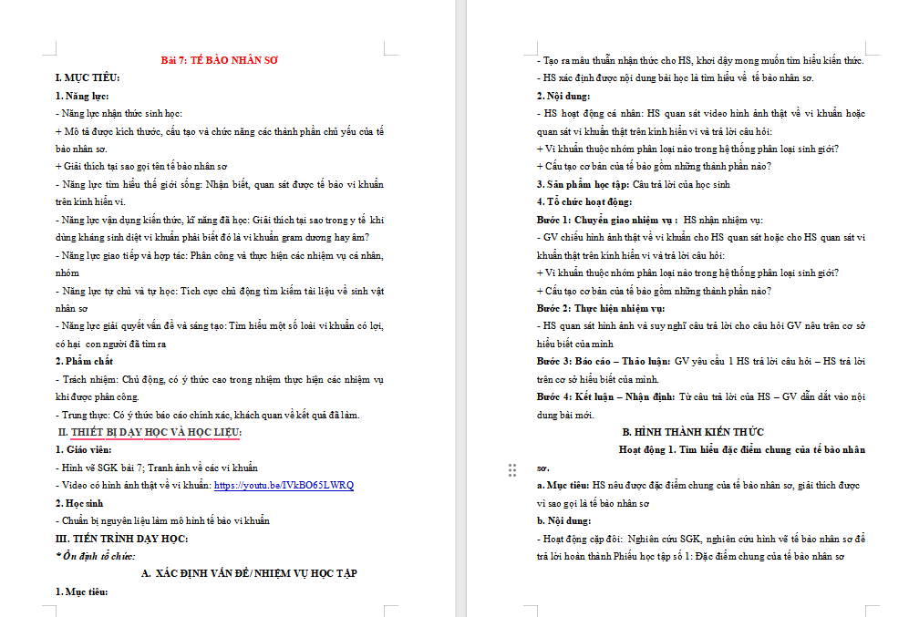 Giáo án PowerPoint Sinh học 10 Bài 7 Kết nối tri thức