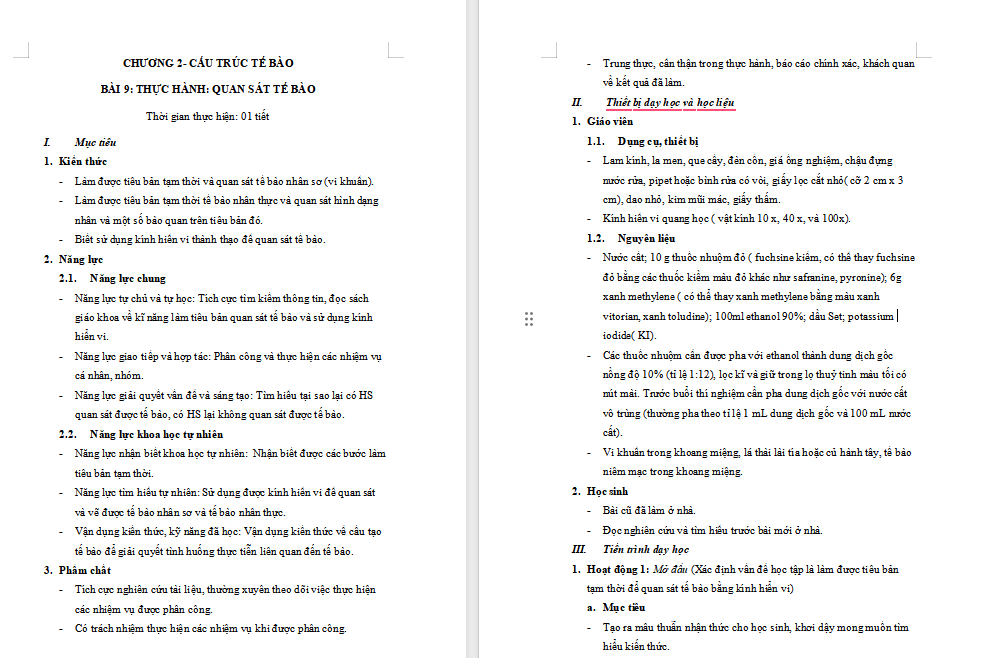 Giáo án PowerPoint Sinh học 10 Bài 9 Kết nối tri thức