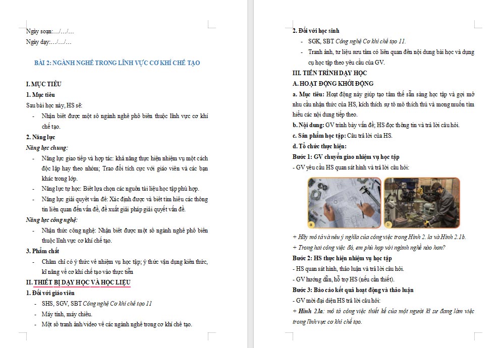 Giáo án Công nghệ 11 Bài 5 Kết nối tri thức