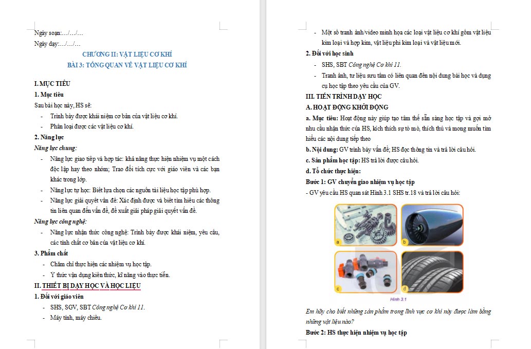 Giáo án Công nghệ 11 Bài 3 Kết nối tri thức