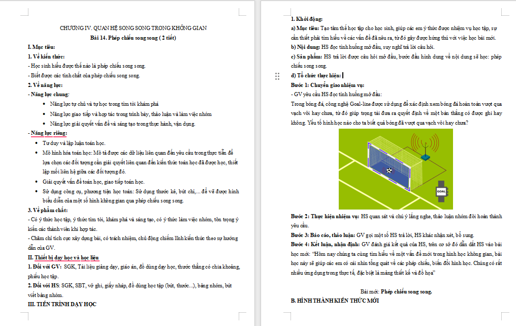 Giáo án Toán 11 Bài 14 Kết nối tri thức