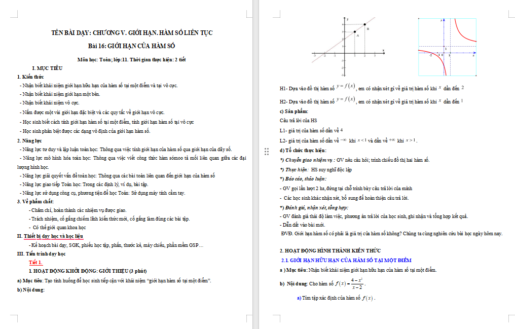 Giáo án Toán 11 Bài 16 Kết nối tri thức