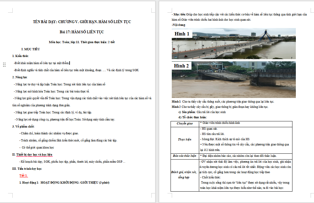 Giáo án Toán 11 Bài 17 Kết nối tri thức