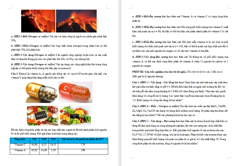 Đề thi giữa kì 1 Hóa học 11 Kết nối tri thức