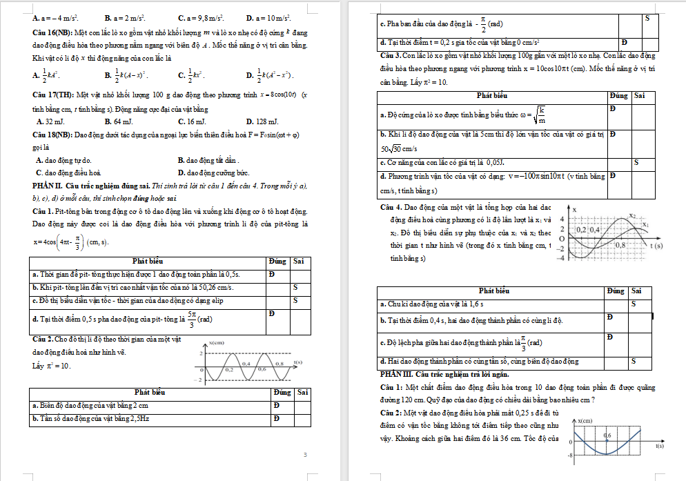 Đề thi giữa kì 1 Vật lí 11 Chân trời sáng tạo