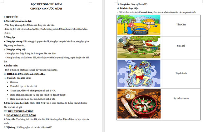 Giáo án Văn 6 Bài 2: Chuyện cổ nước mình