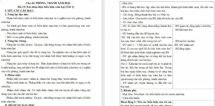 Giáo án Đạo đức 5: Em nhận diện biểu hiện xâm hại
