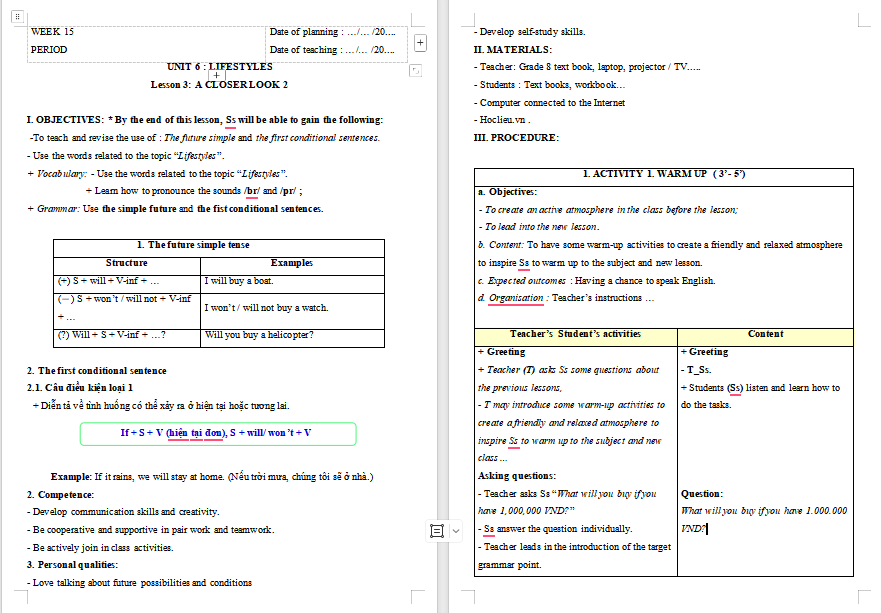 PowerPoint Tiếng Anh 8 Unit 6: A Closer Look 2