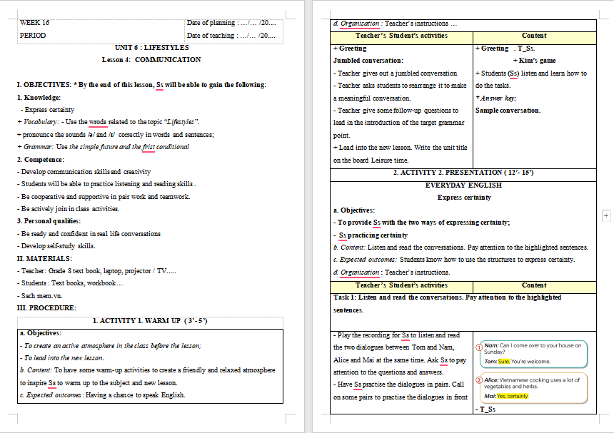 PowerPoint Tiếng Anh 8 Unit 6: Communication