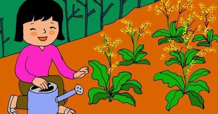 Hoạt cảnh về việc làm tốt của em