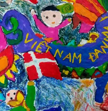 Mẫu tranh vẽ Đan Mạch trong mắt em 2025 chủ đề Sống xanh