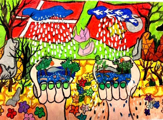 Tranh vẽ Đan Mạch trong mắt em