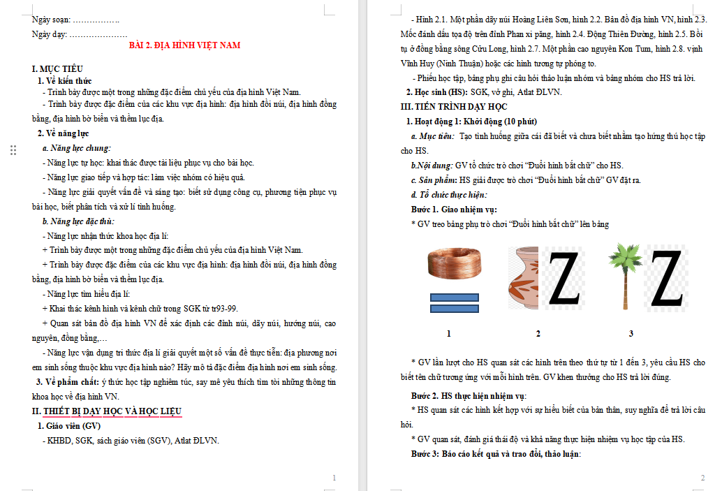 Giáo án PowerPoint Địa lí 8 Cánh diều Bài 2