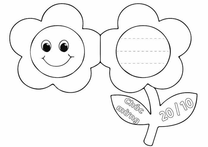 Thiệp tô màu 20/10