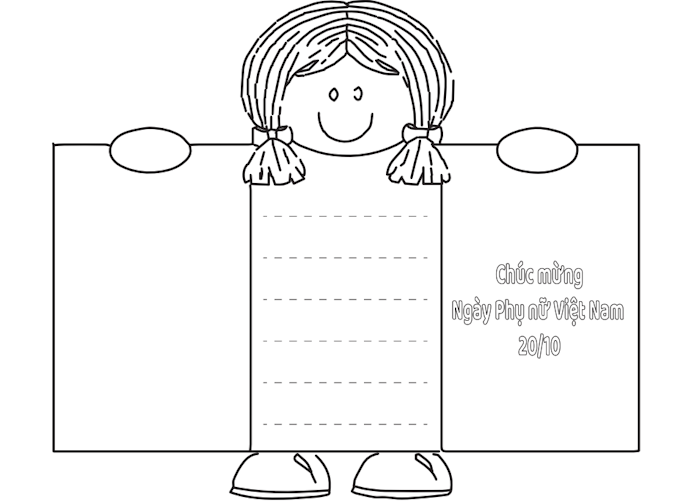 Tranh tô màu 20/10