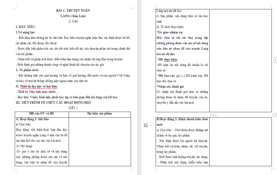 PowerPoint Ngữ văn 9 Bài 4: Làng