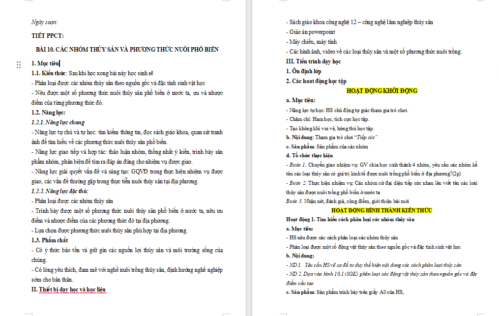 Giáo án PowerPoint Công nghệ 12 Bài 10