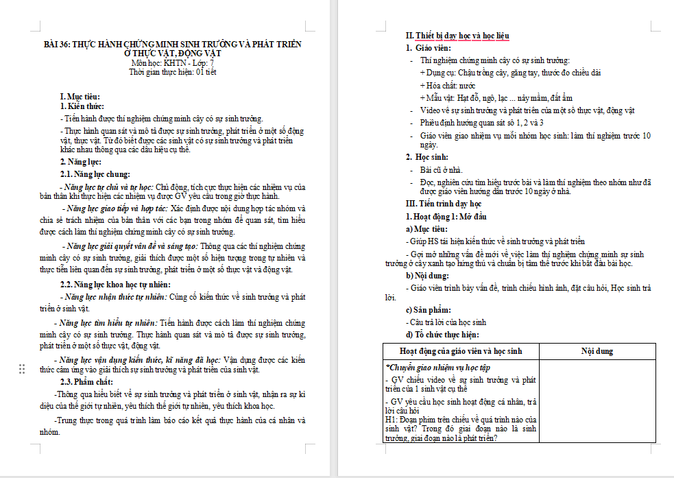 PowerPoint Khoa học tự nhiên 7 Bài 36