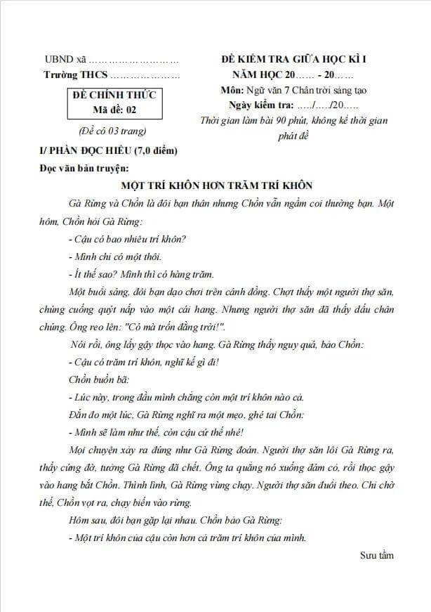 de thi giua ki 1 van 7 chan troi sang tao theo cv 7991 de 2 h2*702204