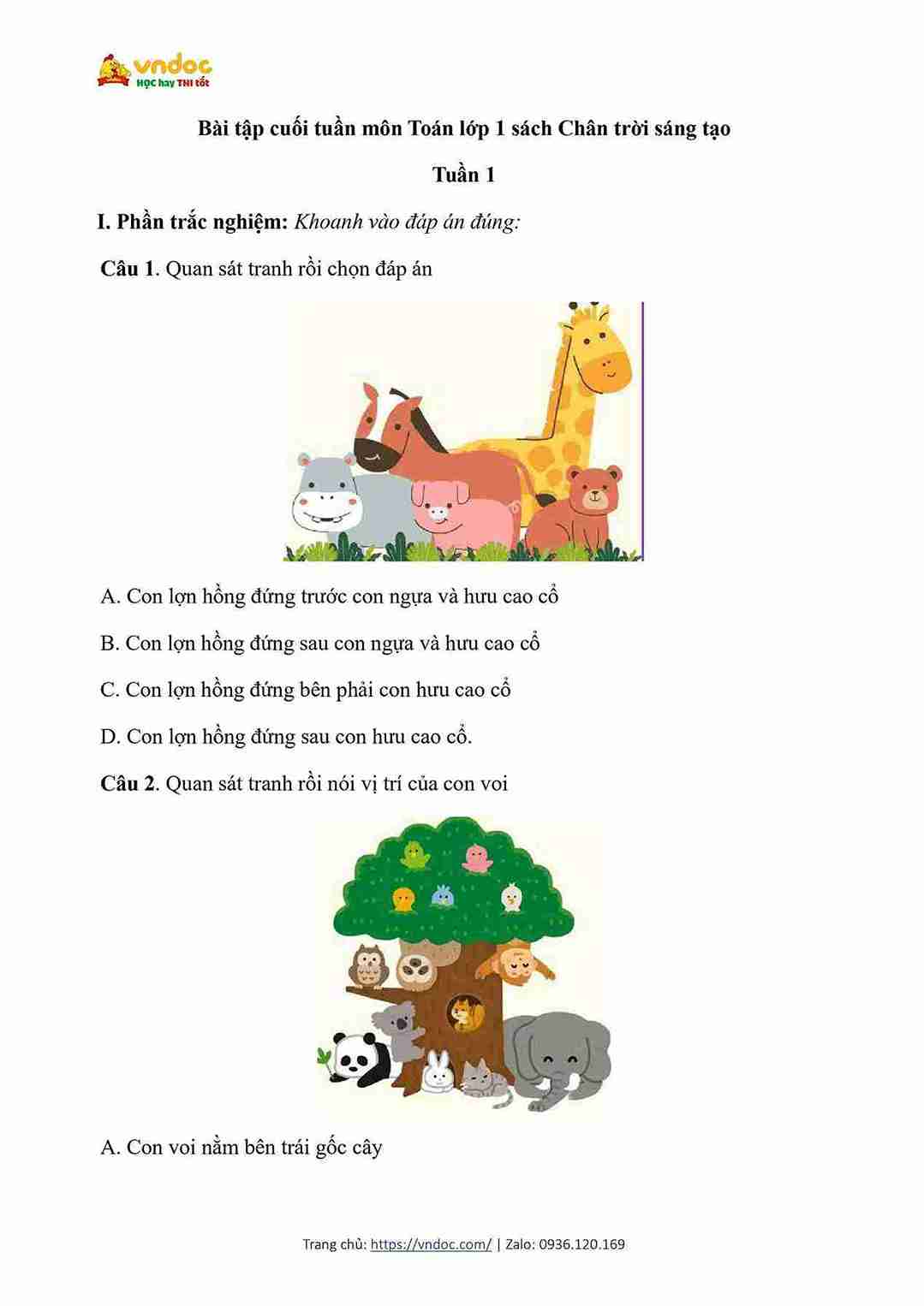 bai tap cuoi tuan toan lop 1 ctst tuan 1 1*702345