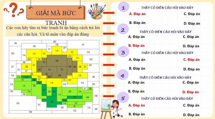 Trò chơi Giải mã bức tranh bông hoa