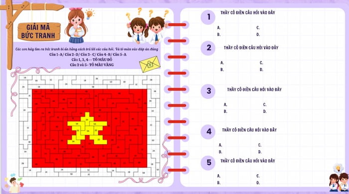 Trò chơi Giải mã bức tranh cờ tổ quốc