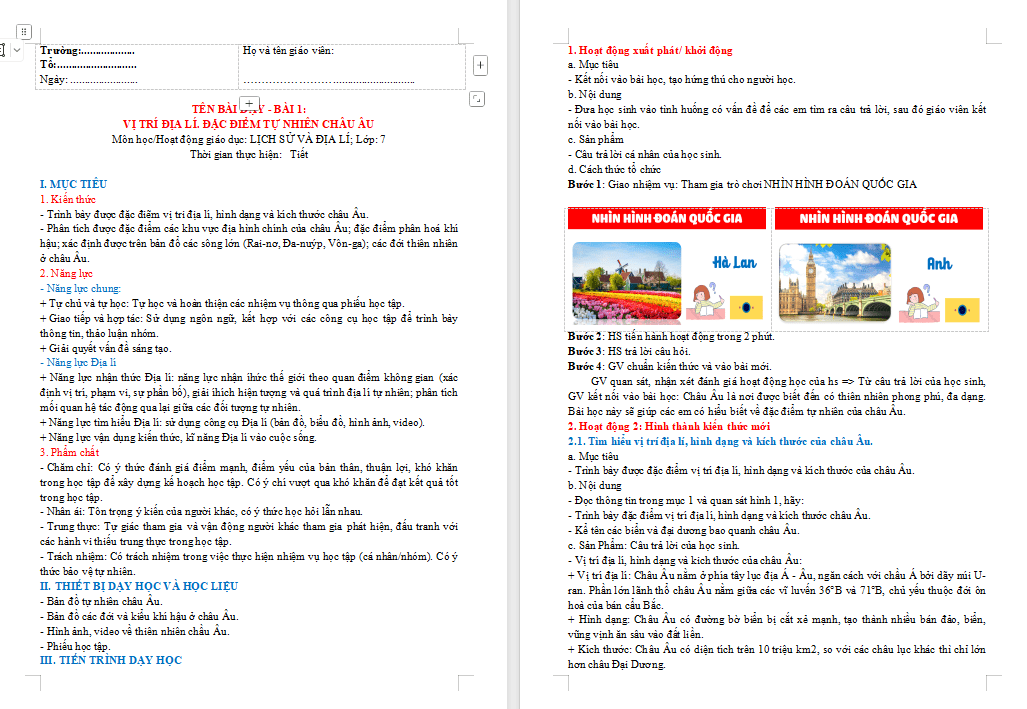 Giáo án PowerPoint Địa lí 7 Kết nối tri thức Bài 1