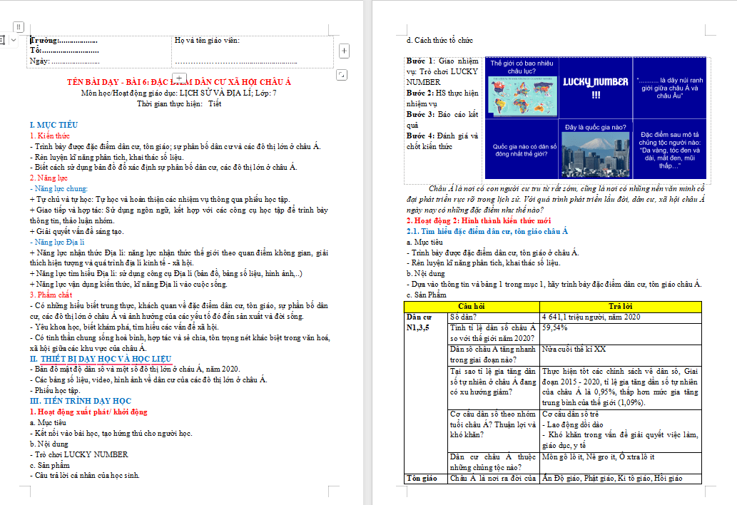 Giáo án PowerPoint Địa lí 7 Kết nối tri thức Bài 6