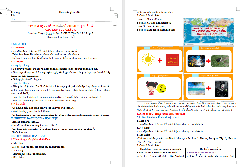 Giáo án PowerPoint Địa lí 7 Kết nối tri thức Bài 7