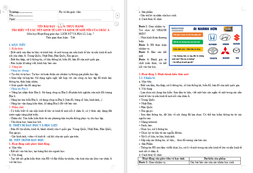 Giáo án PowerPoint Địa lí 7 Kết nối tri thức Bài 8