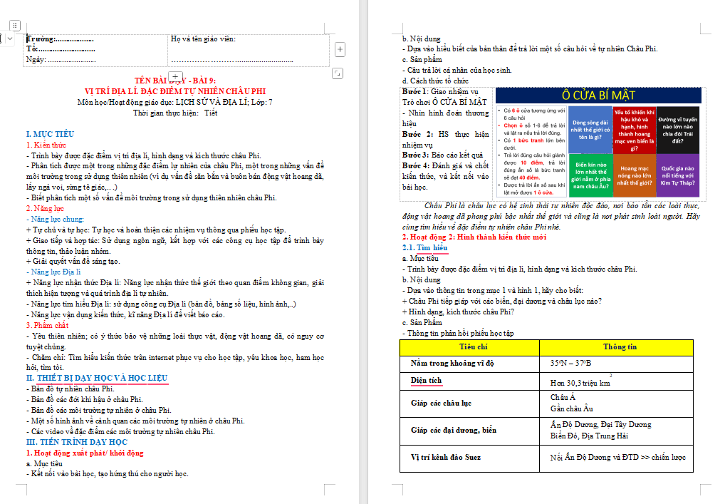 Giáo án PowerPoint Địa lí 7 Kết nối tri thức Bài 9