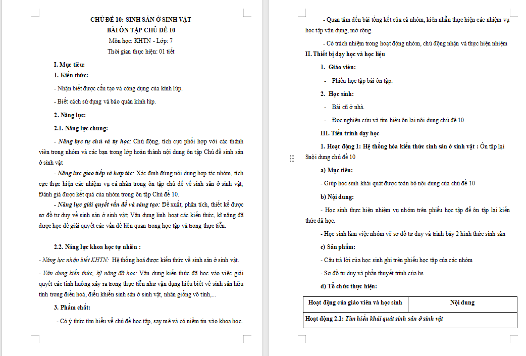  PowerPoint Khoa học tự nhiên 7 Ôn tập chủ đề 10