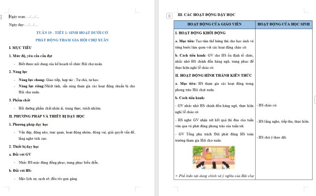 Giáo án Hoạt động trải nghiệm 2 Tuần 19