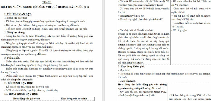 Giáo án Đạo đức 5: Biết ơn những người có công với quê hương, đất nước
