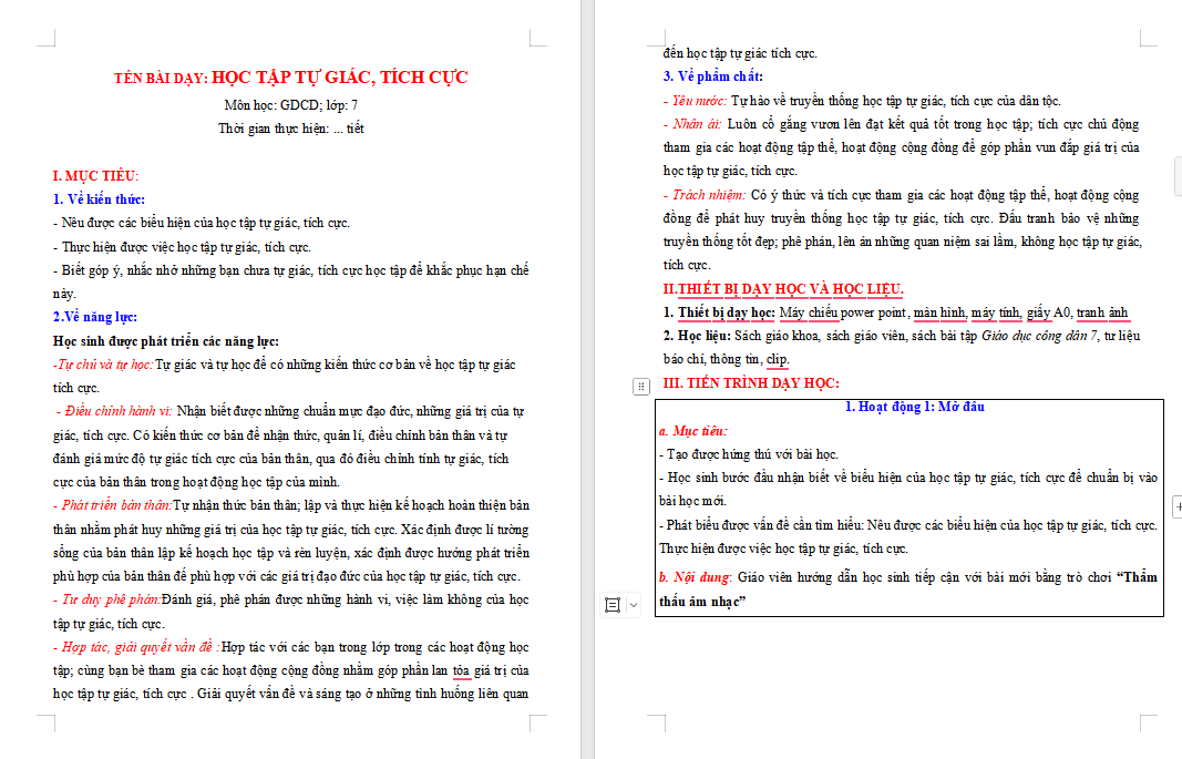 Giáo án PowerPoint GDCD 7 Bài 3