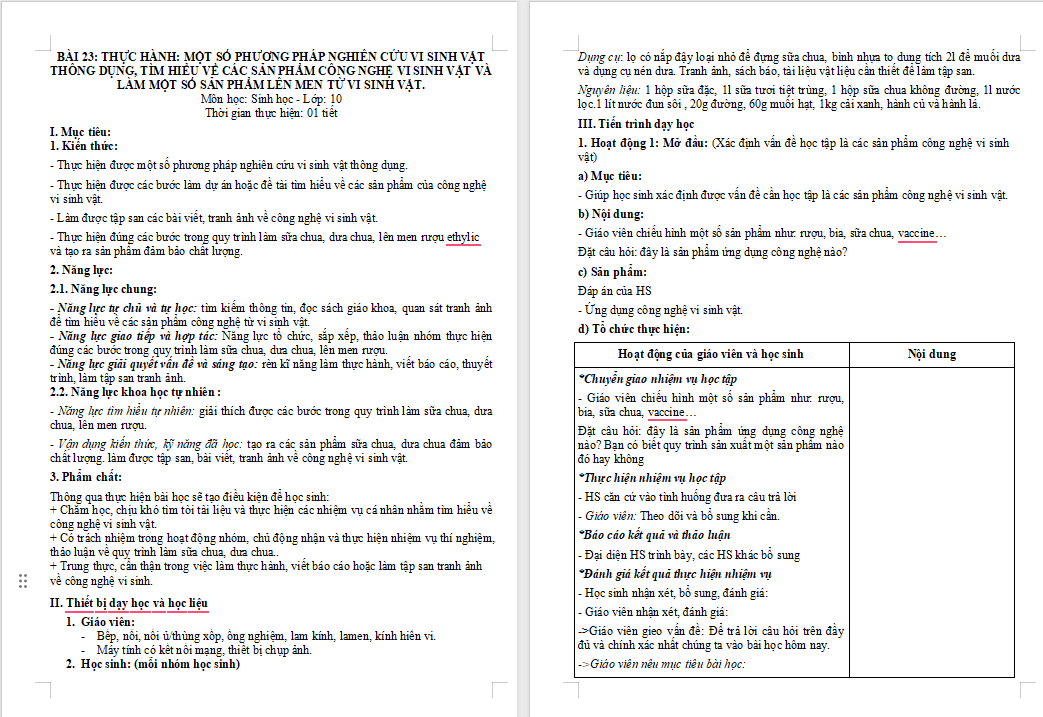 Giáo án PowerPoint Sinh học 10 Bài 23 Kết nối tri thức