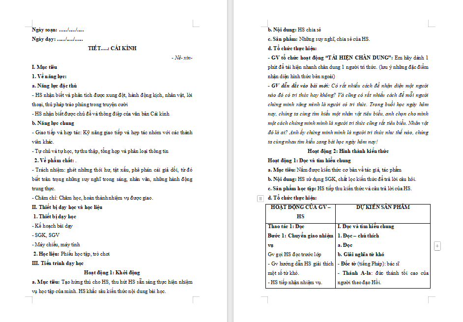 PowerPoint Ngữ văn 8 Bài 4: Cái kính