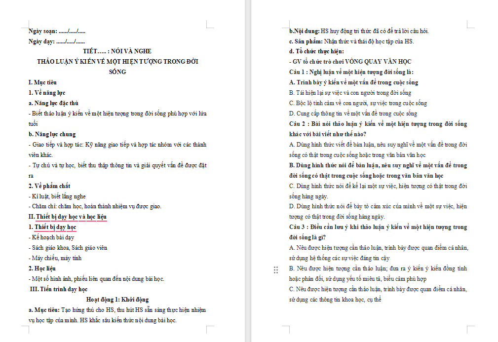 PowerPoint Ngữ văn 8 Bài 4: Thảo luận ý kiến về một hiện tượng trong đời sống