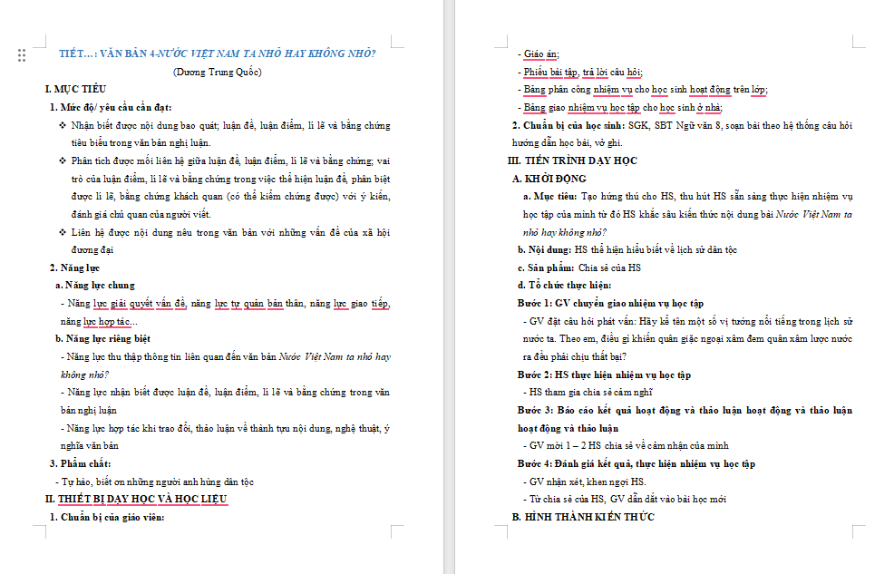 PowerPoint Ngữ văn 8 Bài 5: Nước Việt Nam ta nhỏ hay không nhỏ