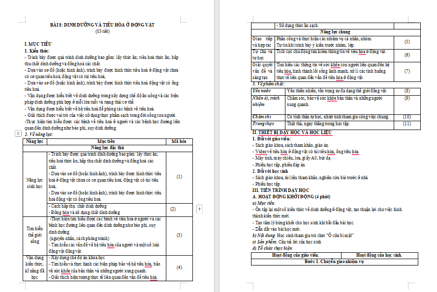 Giáo án PowerPoint Sinh học 11 Bài 8